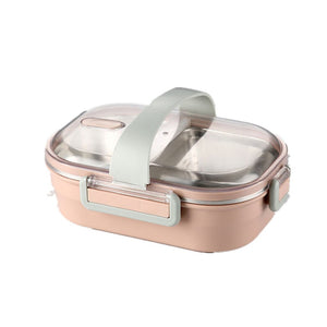 Newly Upgraded Leak Proof Lunch Box 304 Stainless Steel Bento School Office Field Portable Compartment Sealed Food Conta