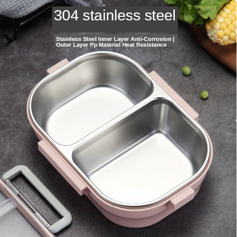 Newly Upgraded Leak Proof Lunch Box 304 Stainless Steel Bento School Office Field Portable Compartment Sealed Food Conta