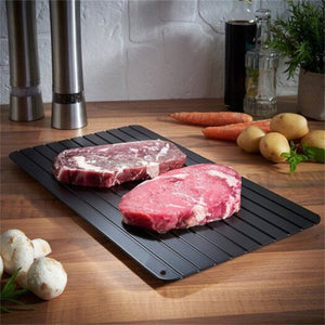 Non Stick Kitchen Fast Defrosting Tray Black