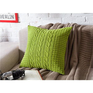 45 X 45Cm Nordico Handmade Cozy Knit Button Cushion Cover Ver 8