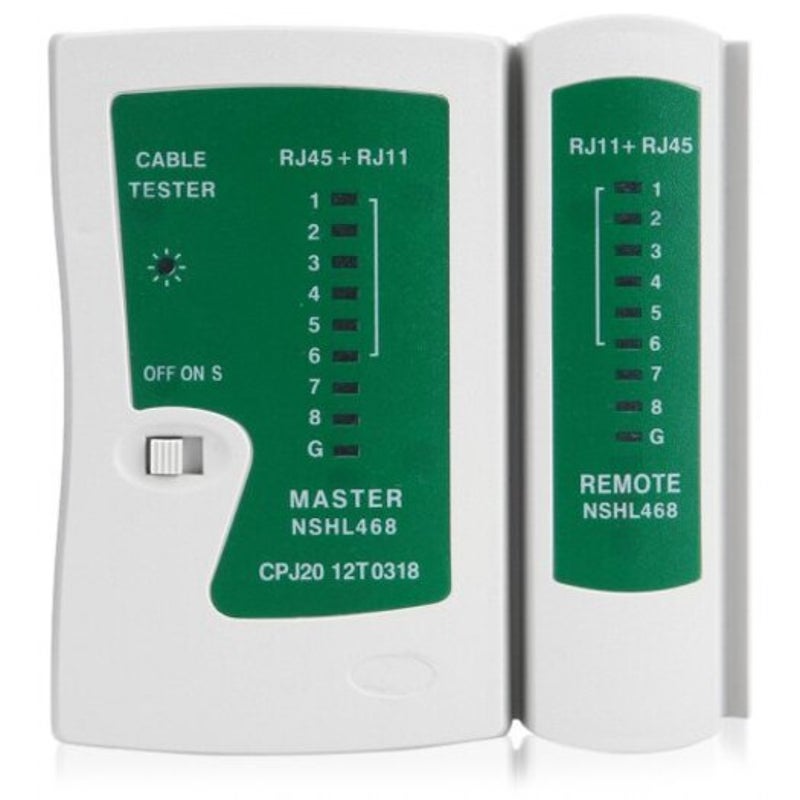 Nshl 468 Network Lan Cable Tester Green Grey