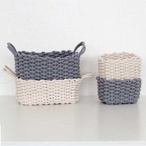 Woven Rope Basket Home Storage Solutions Decor