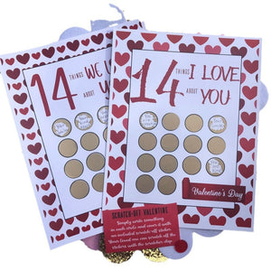 Valentines Day Scratchoff 14 Things I Love We Paper Modern Scraper