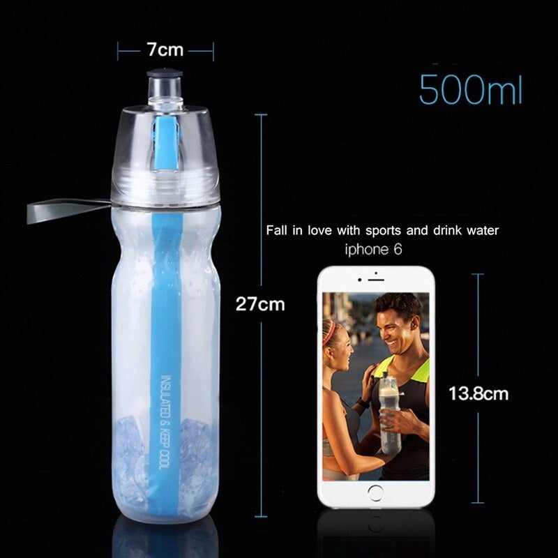 Water Bottle For Drinking And Misting Sports Spray