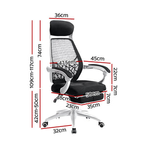 Artiss Gaming Office Chair Computer Desk Home Work Study White