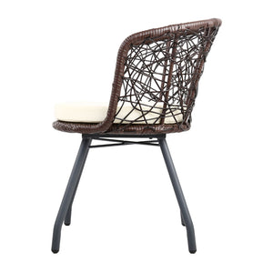 Gardeon Outdoor Patio Chair And Table - Brown