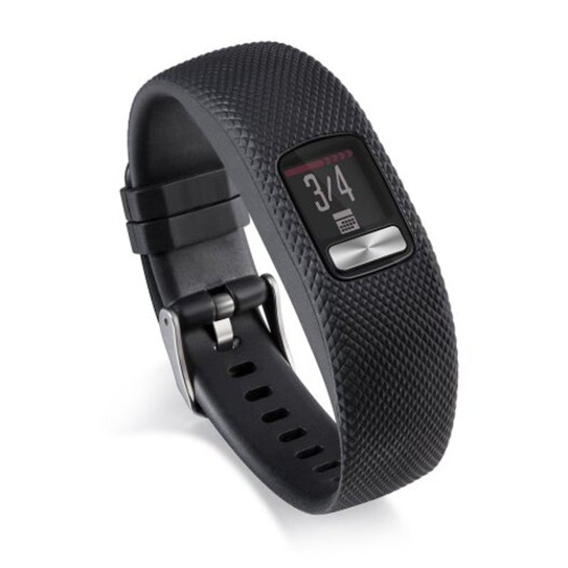 Official Texture Watch Strap For Garmin Vivofit 4 Black L