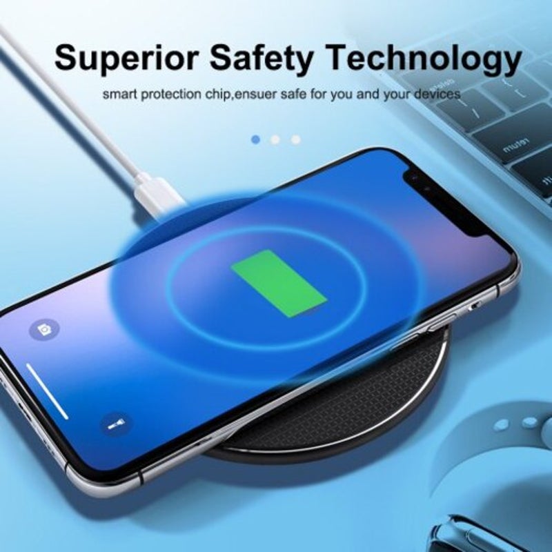 10W Wireless Fast Charger For Iphone Xs Max 8 Plus Samsung Note 9 S10 Black Universal