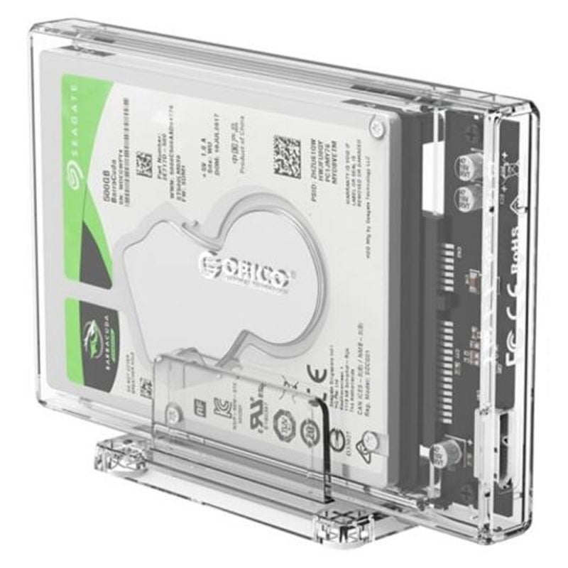 2159U3 2.5 Inch Sata Usb3.0 Mobile Hard Disk Enclosure Transparent