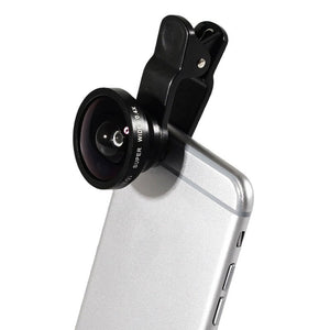 Original 3 In 1 Super Wide Angle 0.4X Fish Eye 180 Degree Macro 10X Photo Lens For Iphone 6S Plus Samsung S7 S6 Edge Mob