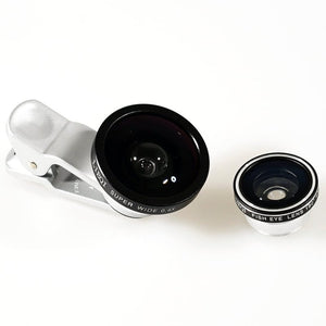 Original 3 In 1 Super Wide Angle 0.4X Fish Eye 180 Degree Macro 10X Photo Lens For Iphone 6S Plus Samsung S7 S6 Edge Mob