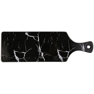 Originality Marbling Ceramics Dinner Plate Household Steak Breakfast Tray Black