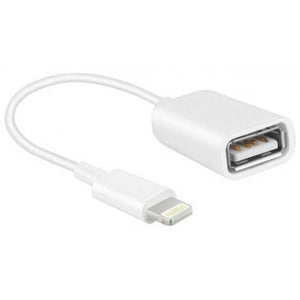 Adapter Cable Premium 8 Pin To Usb Female For Ipad / Iphone Must Over Ios 9.2 White