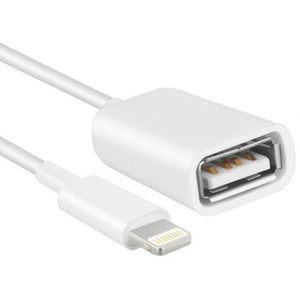 Adapter Cable Premium 8 Pin To Usb Female For Ipad / Iphone Must Over Ios 9.2 White