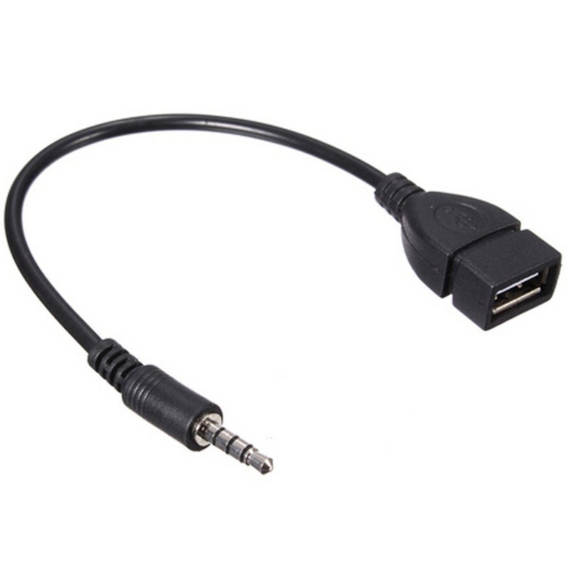 3.5Mm Male Audio Aux Jack To Usb 2.0 Type Female Converter Adapter Cable