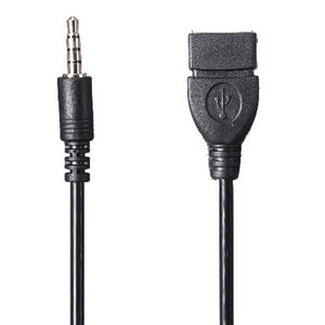 3.5Mm Male Audio Aux Jack To Usb 2.0 Type Female Converter Adapter Cable