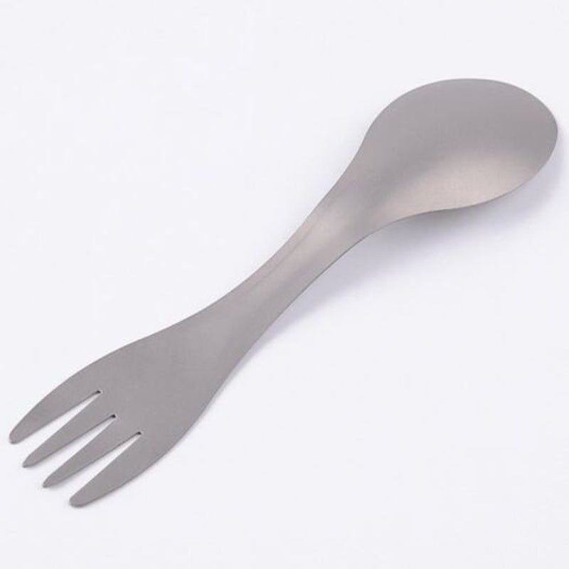 Outdoor Camping Tableware Titanium Fork Spoon Platinum