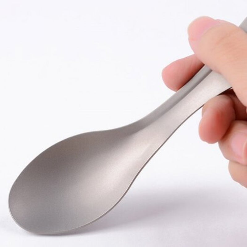 Outdoor Camping Tableware Titanium Fork Spoon Platinum