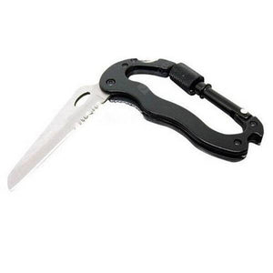 Outdoor Multifunction Carabiner Quick Hang Buckle With Knife Screwdriver Bottle Opener