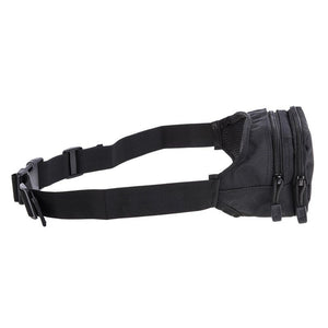 Outdoor Waist Fanny Pack Two Layer Fishing Tackle Bag Lure Accessories Storage Camping Hiking Hunting Black