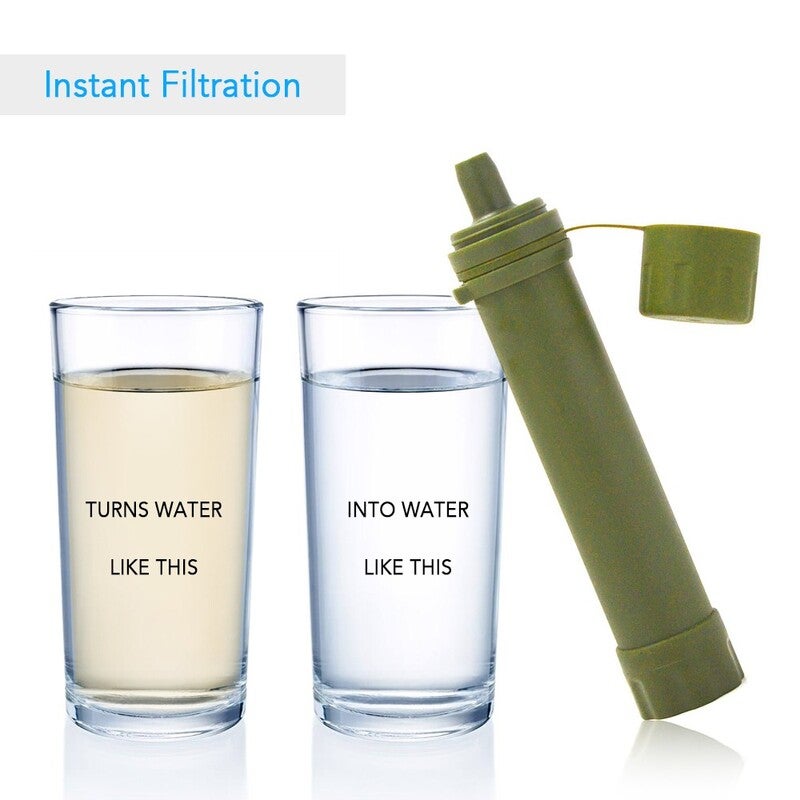 Outdoor Water Filter Straw Filtration System Purifier For Emergency Preparedness Camping Traveling Backpacking