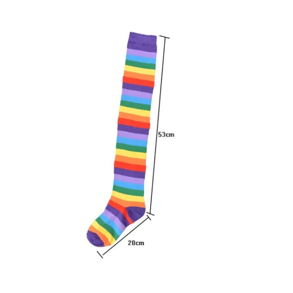 Pastel Rainbow Thigh Highs