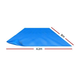 Aquabuddy Pool Cover 500 Micron 8X4.2M Swimming Solar Blanket Blue