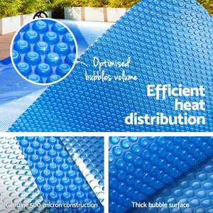 Aquabuddy Pool Cover 500 Micron 8X4.2M Swimming Solar Blanket Blue