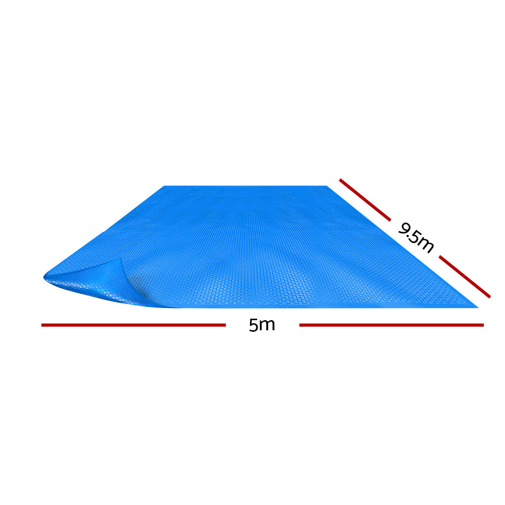 Aquabuddy Pool Cover 500 Micron 9.5X5m Swimming Solar Blanket Blue