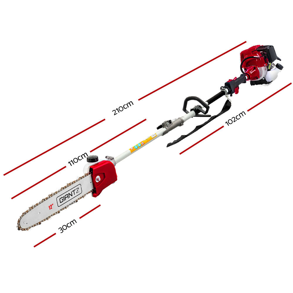 Giantz 65Cc Petrol Pole Chainsaw Hedge Trimmer Long Reach Pruner Saw