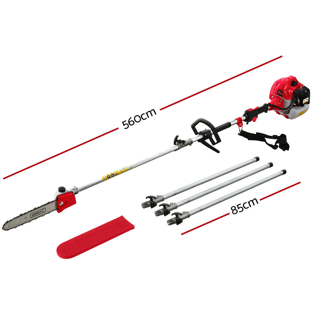 Giantz 65Cc Pole Chainsaw Petrol Saw Tree Pruner Extended Bonus Extra Gift