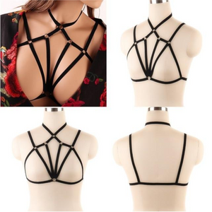 House Of Dasein Pentagram Sexy Body Harness Bondage Cage Bra Bdsm Lingerie