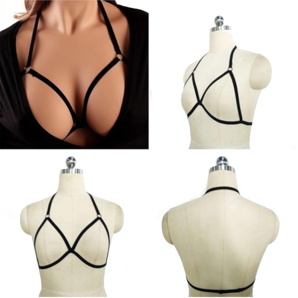 House Of Dasein Pentagram Sexy Body Harness Bondage Cage Bra Bdsm Lingerie