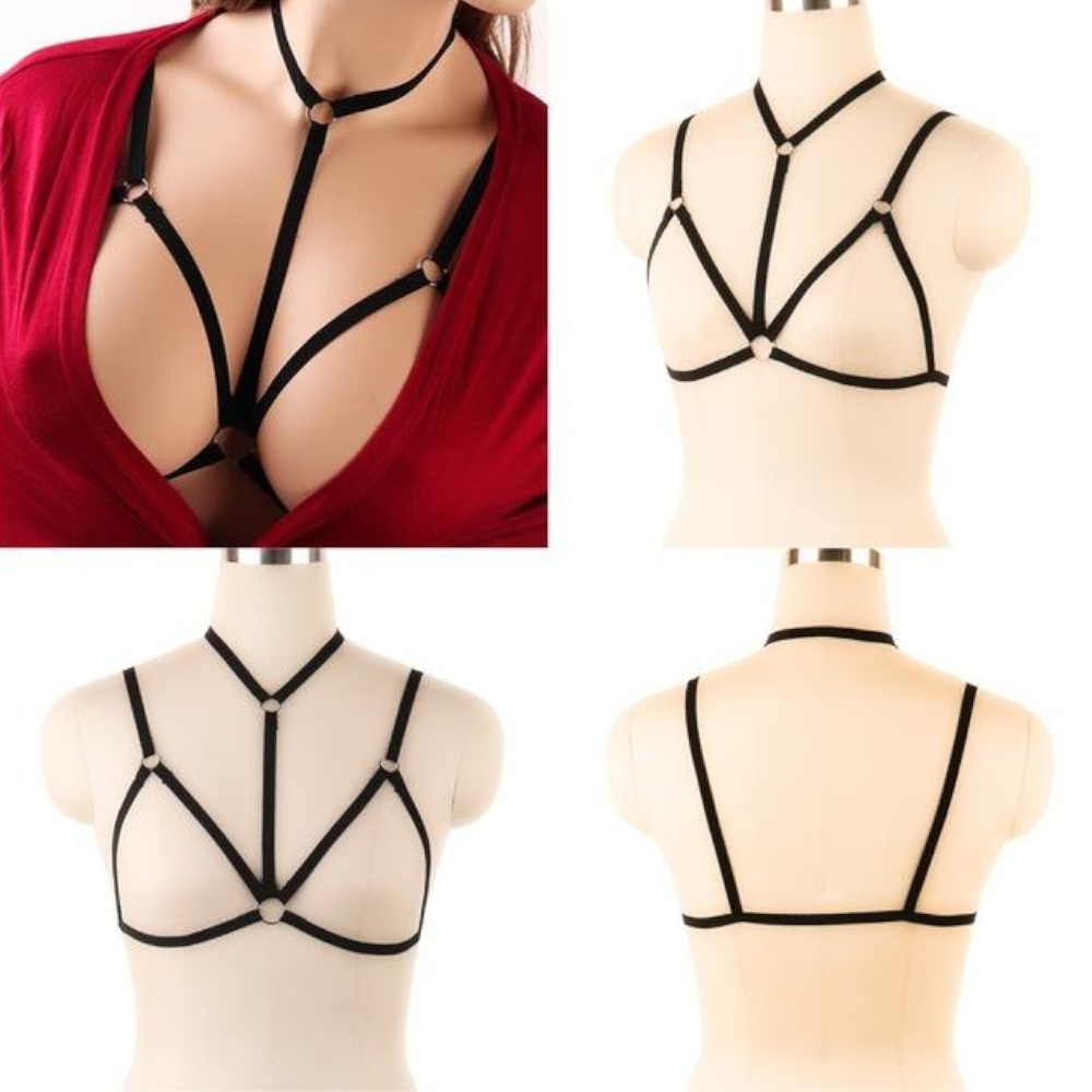 House Of Dasein Pentagram Sexy Body Harness Bondage Cage Bra Bdsm Lingerie