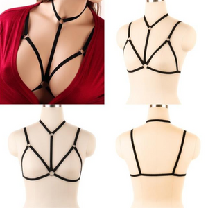 House Of Dasein Pentagram Sexy Body Harness Bondage Cage Bra Bdsm Lingerie