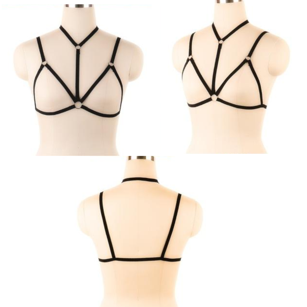 House Of Dasein Pentagram Sexy Body Harness Bondage Cage Bra Bdsm Lingerie