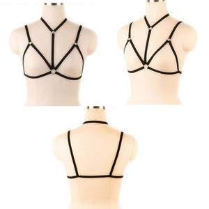 House Of Dasein Pentagram Sexy Body Harness Bondage Cage Bra Bdsm Lingerie