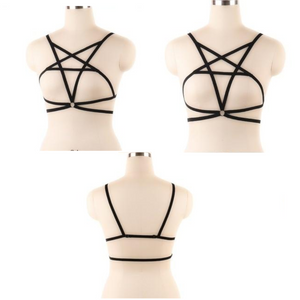 House Of Dasein Pentagram Sexy Body Harness Bondage Cage Bra Bdsm Lingerie