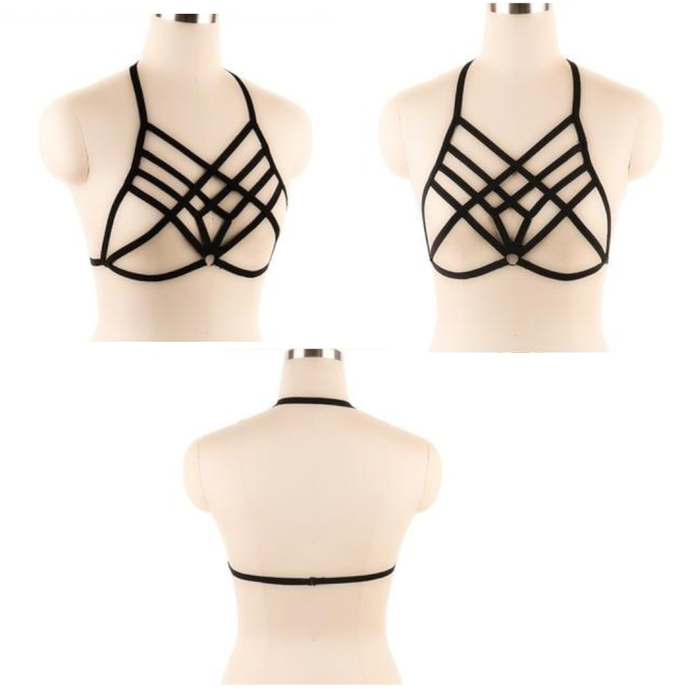 House Of Dasein Pentagram Sexy Body Harness Bondage Cage Bra Bdsm Lingerie