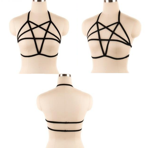 House Of Dasein Pentagram Sexy Body Harness Bondage Cage Bra Bdsm Lingerie