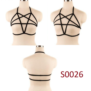 House Of Dasein Pentagram Sexy Body Harness Bondage Cage Bra Bdsm Lingerie
