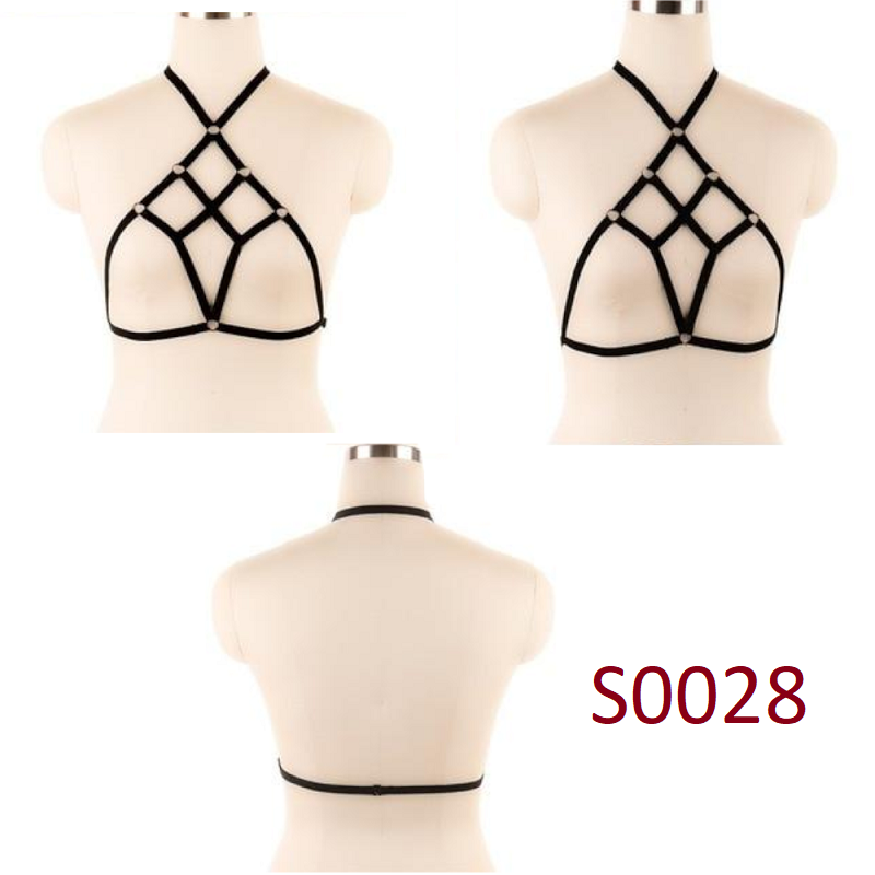 House Of Dasein Pentagram Sexy Body Harness Bondage Cage Bra Bdsm Lingerie