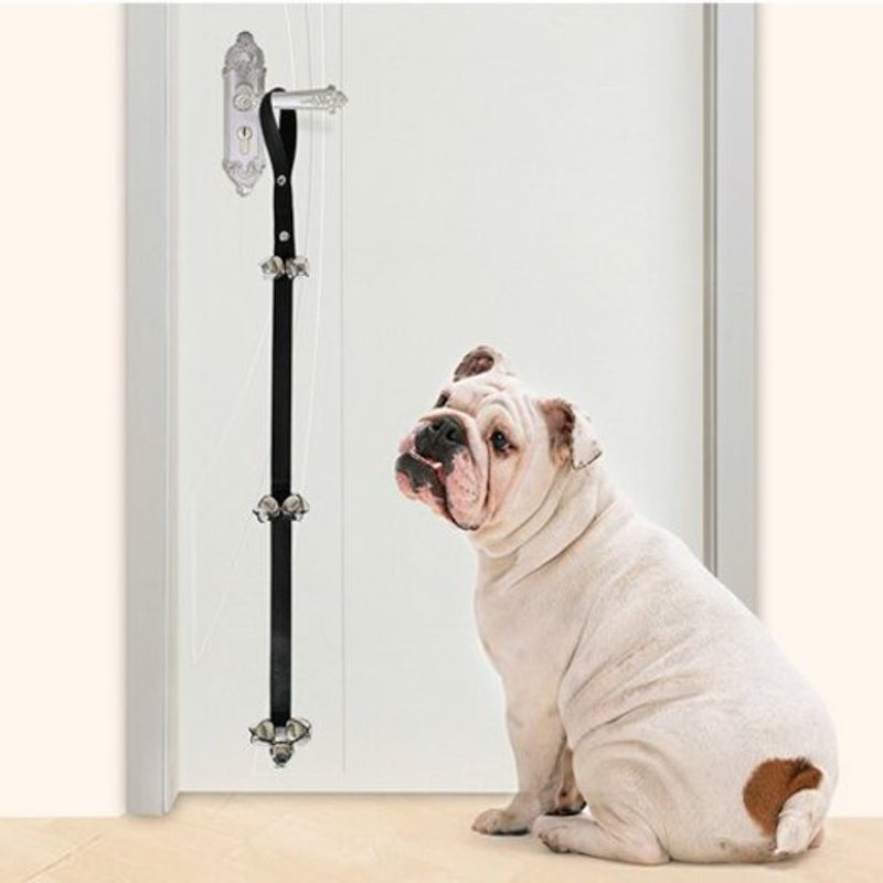 Pet Bell Rope House Training Doorbell Black