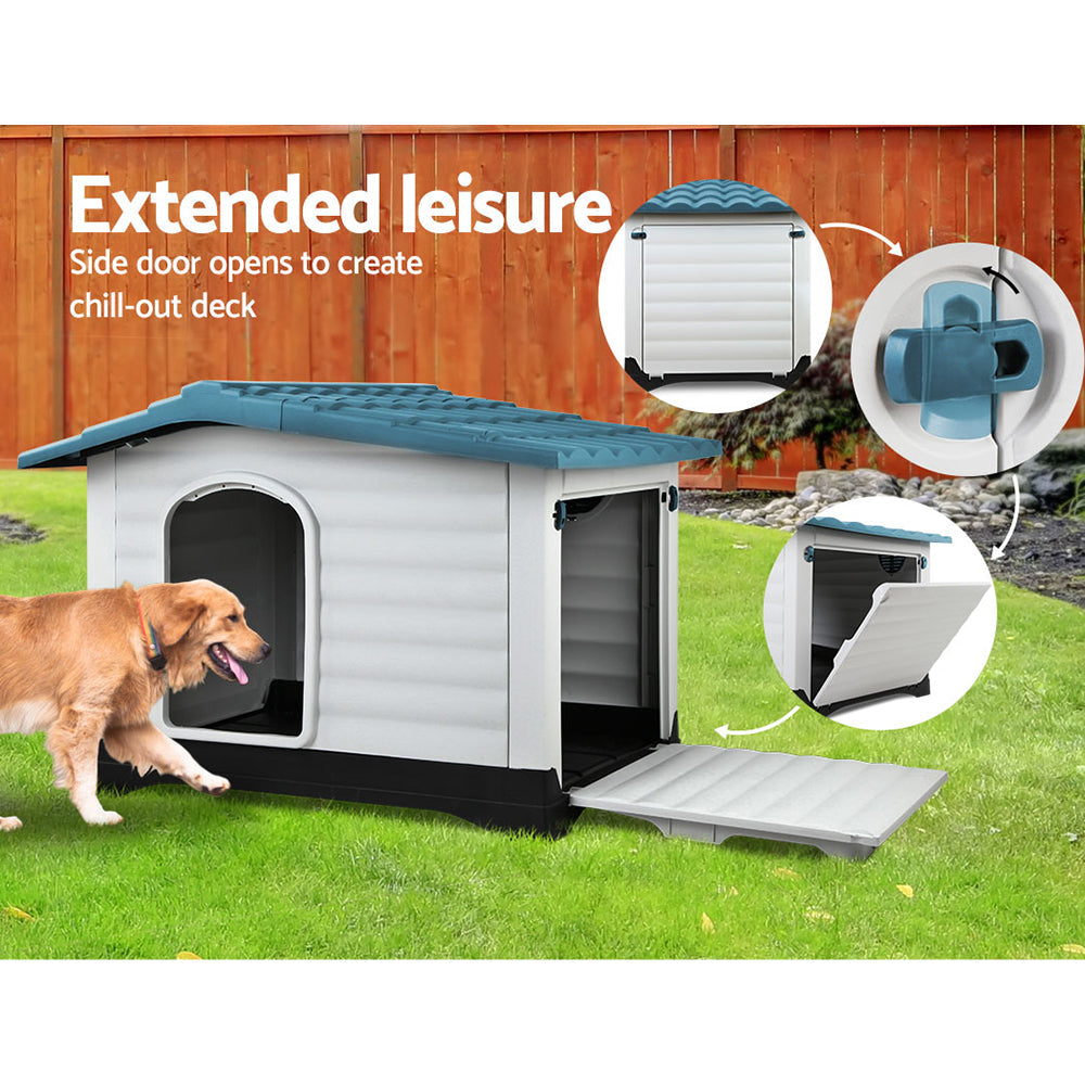 I.Pet Dog Kennel Kennels Outdoor Plastic House Puppy Extra Large Xl Outside