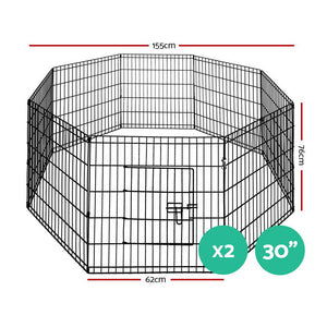 I.Pet Dog Playpen 2X30" 8 Panel Puppy Exercise Cage Enclosure Fence