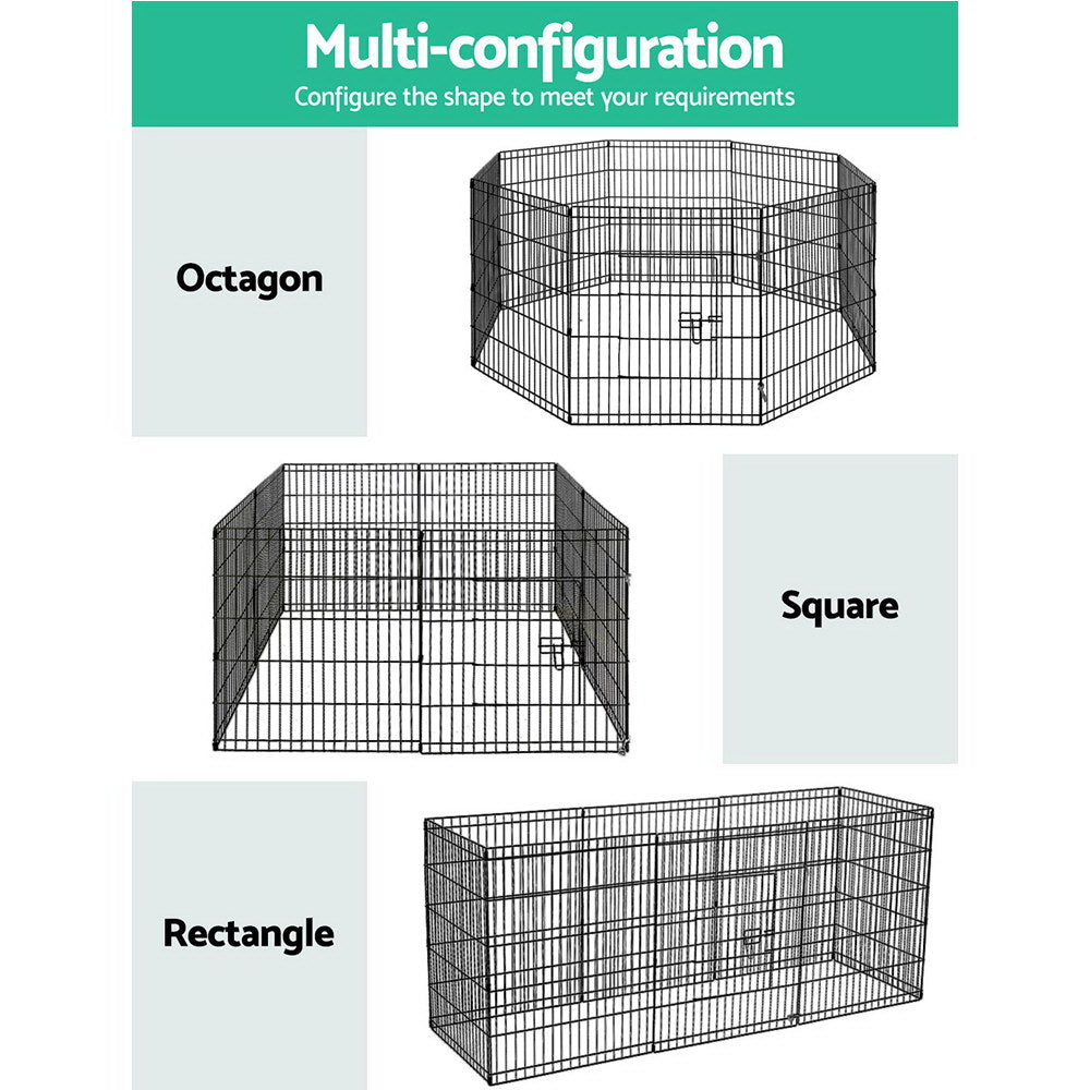 I.Pet Dog Playpen 2X30" 8 Panel Puppy Exercise Cage Enclosure Fence