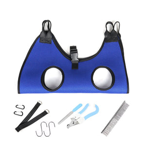 Pet Grooming Hammock Harness Set Helper For Nail Trimming Clipping