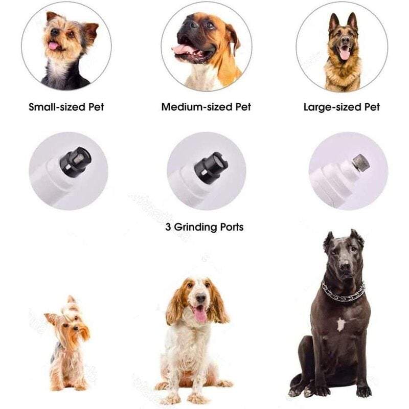 Pet Shearing Clipping Nail Grinder For Dogs Low Noise Fast Grinding Quick Usb Charging Long Working Time Convenient And