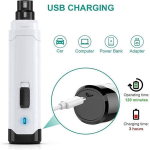 Pet Shearing Clipping Nail Grinder For Dogs Low Noise Fast Grinding Quick Usb Charging Long Working Time Convenient And