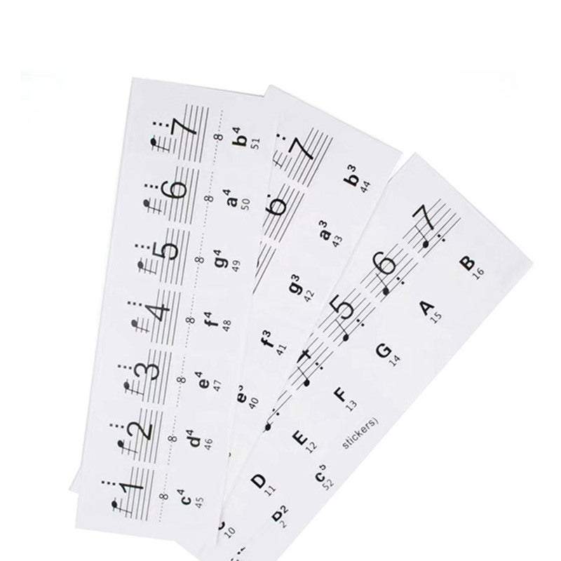 Piano Keyboard Accessories Removable Note Stickers Up To 61 / 88 Set